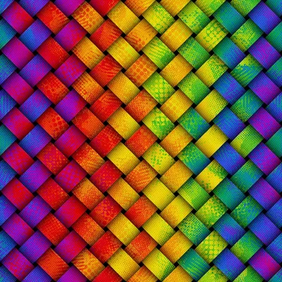 Produktbild von OUTDOOR DEKOSTOFFE OXFORD - Motiv Regenbogengeflecht
