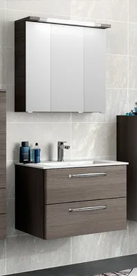 Produktbild von Pelipal TRENTINO 770 Badmöbel-Set (77 cm) / Mineralmarmorwaschtisch / Unterschrank / Spiegelschrank