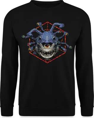 Produktbild von Spreadshirt Dungeons & Dragons DND Beholder Uni Pullover, M, Schwarz