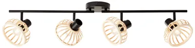 Produktbild von Brilliant Norah Spotrohr, 4-fach E14 Schwarz Natur 99740/76