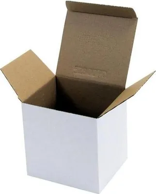Produktbild von Faltschachtel 1-wellig Automatikboden Maße 110x95x110mm A7 Qualität 1.1E weiß
