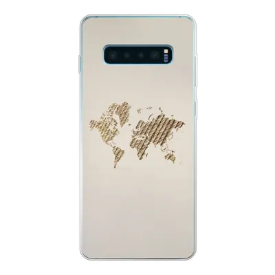 Produktbild von MuchoWow® Handyhülle Schutzhülle Hülle für Samsung Galaxy S10 Lite Weltkarte - Seil - Braun Silikon Softcase Handy Hülle - Schutz