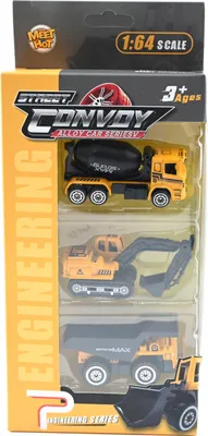 Produktbild von Baustellenfahrzeuge Set 3 Stück - Metall Spielzeugautos Baufahrzeuge für Kinder 7cm