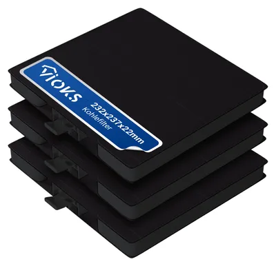 Produktbild von Aktivkohlefilter 3x passend wie Bosch 11026769 Kohlefilter für Dunstabzugshaube