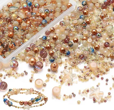 Produktbild von Bunte Glasperlen zum Armbänder machen mit Ozeanelementen