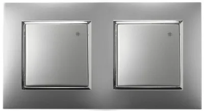 Produktbild von Ospel Aria 2x Kreuzschalter Set Silber Unterputz