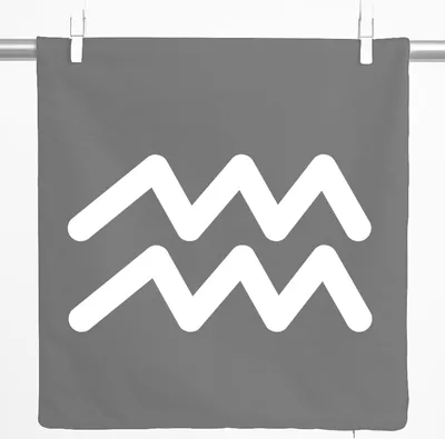 Produktbild von Huuraa Kissenbezug Wassermann Sternzeichen Zeichen 40x40cm Steel Grey Baumwolle Dekokissenbezug Geschenkidee