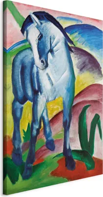 Produktbild von Vliesstoff Leinwandbild - Blue Horse 80x120 cm Reproduktionen l-G-10025-b-a