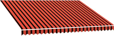 Produktbild von vidaXL Markisenbespannung Canvas Orange & Braun 3,5x2,5 m