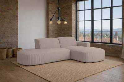 Produktbild von Kaiser Möbel Ecksofa Cursal Atelier, Stoff Poso, Dunkelbeige, Rechts