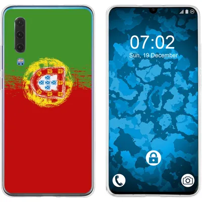 Produktbild von PhoneNatic Case kompatibel mit Huawei P30 Silikon-Hülle WM Portugal M8