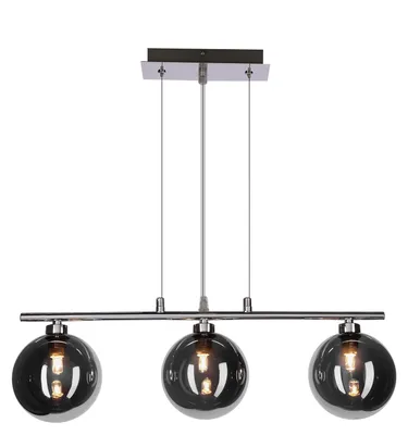 Obrázok produktu pre Závesná lampa so sklenenými guľami Somul, chrómovo-strieborná, 3xG9x20W, kov, rozmery: 100x52x12 cm, IP20, Candellux