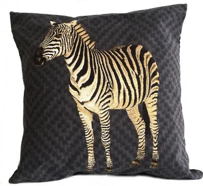 Produktbild von Kissen - Zebra Zierkissen ca 45 x 45 cm Zierkissen schwarz