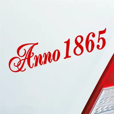Produktbild von Auto Aufkleber Deko Home ANNO 1865 Vintage 20x5 cm Rot Sticker Heckscheibenaufkleber