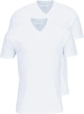 Produktbild von OLYMP T-Shirt X4L Doppelpack V-Ausschnitt weiß, Größe:X4L