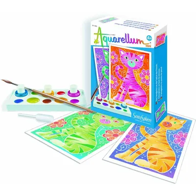 Image de SENTOSPHERE Aquarellum Mini-chats Kit de loisirs créatifs