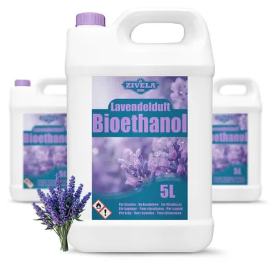 Productafbeelding van -ethanol 96,6%, 15 liter, met lavendelgeur, geschikt voor kaminovens