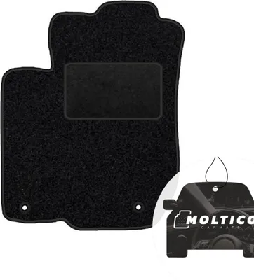 Image de moto-MOLTICO tapis de sol conducteur voiture velours côté conducteur tapis de voiture noir tapis conducteur 1 pièce adapté à l'Audi A3 I 8L 1996-2003