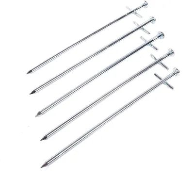 Produktbild von Zeltheringe für Hartboden 5er Set, silber, 23 cm, Stahl