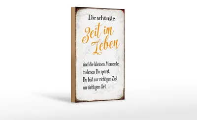 Produktbild von Holzschild Spruch 12x18cm die schönste Zeit im Leben sind