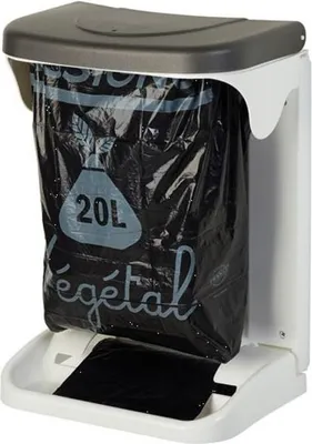 Image de Poubelle de placard 10l blanc/gris - Rossignol - 91195 - ino