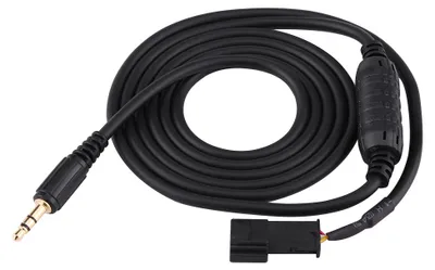 Image de Câble adaptateur auxiliaire pour voiture (prise auxiliaire) pour iPhone, radio, GPS, lecteur CD et MP3, compatible avec BMW BM54 (modèles E39, E46, E38, E53 et X5)