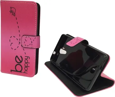 Productafbeelding van Telefoontasje voor de Wiko Tommy Be Happy, kleur roze