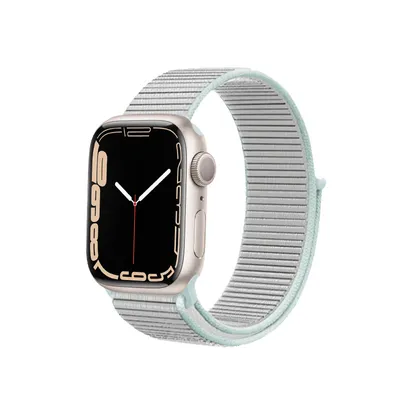 Productafbeelding van Armband van nylon voor Apple Watch 41/40/38mm, pastelgrijs