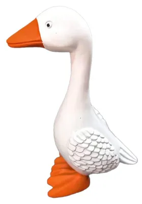 Produktbild von Mini-Gansfigur aus Kunstharz, Miniatur-Gansfigur, Tierskulptur, Dekoration für Zuhause, Büro, Garten oder als Tischdekoration.