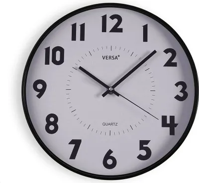 Image de Horloge murale Versa Blanc Plastique 4 x 30 x 30 cm