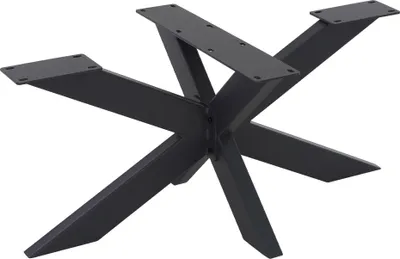 Zdjęcie produktu dla ML-Design nogi stołu rama krzyżowa Spider, 98x58x43 cm, czarny, stalowa rama stołu