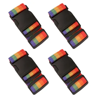 Produktbild von Koffergurt , rutschfest Einstellbare Kofferbänder Kreuzgurt Koffer,(Rainbow color)