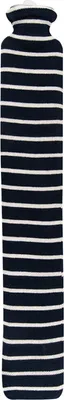 A long, striped hot water bottle.