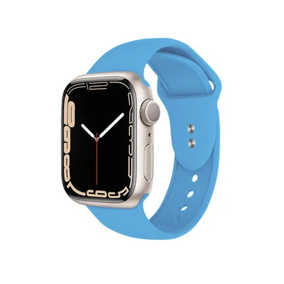 Zdjęcie produktu dla Pasek Crong Liquid Apple Watch 4/5/6/7/SE/8/9 40/41mm (niebieski)