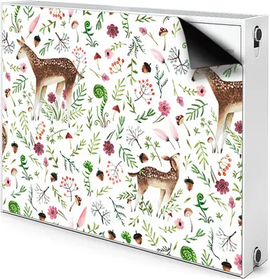 Produktbild von Magnet Heizung Verkleidung Abdeckung Heizung Heizkörperabdeckung 110x60 cm  - Damhirschkuh