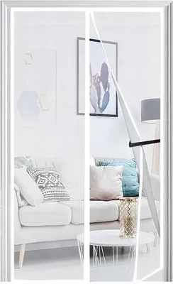 Produktbild von Fliegengitter Panngu Fliegengitter Balkontür Magnet 95x250cm, Fliegenvorhang Terrassentür Magnete Tür ohne Bohren, Fliegennetz Balkon Insektenschutz T