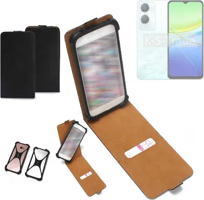 Produktbild von K-S-Trade Handyhülle Schutzhülle kompatibel mit Vivo Y36c Hülle Case Cover Flip Style Bumper schwarz 1x