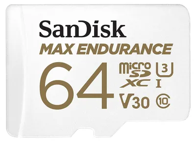 Obrázek produktu pro SanDisk Max Endurance, 64 GB, MicroSDXC, Třída 10, UHS-I, 100 MB/s, 40 MB/s