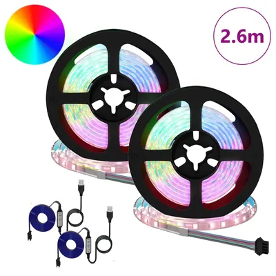 Produktbild von vidaXL LED-Streifen 2 stk. Schwarz und Transparent