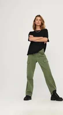 Image de Only Malfy Pantalon Cargo Vert M / 32 Femmes Vert M
