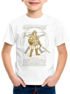 Produktbild von style3 Vitruvianischer Link Kinder T-Shirt snes legend