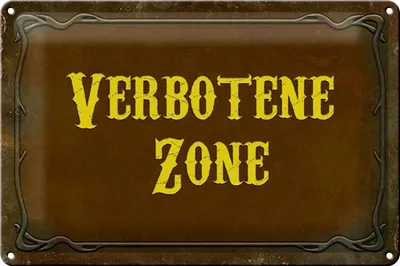 Produktbild von Blechschild Hinweis 30x20cm verbotene Zone
