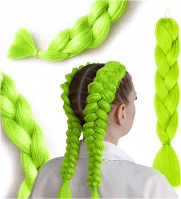 Produktbild von Syntetické Vlasy Na Vrkoče Zelené 120 Cm