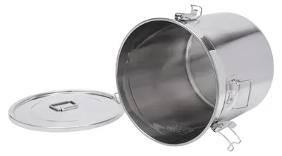 Produktbild von Luftdichter Lebensmittelbehälter - Küchenvorratsdose 33 l - 304 Edelstahl - Deckel mit Dreifachverschluss - Für Lebensmittelaufbewahrung