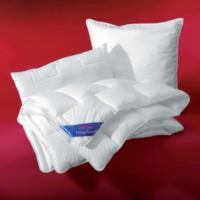 Produktbild von Frankenstolz Schlaf-Gut Utah Baumwolle Microfaser Steppbett warm Herbst Frühjahr  waschbar weiß 135x200
