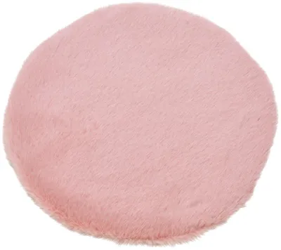 Produktbild von Rundes kurzflor Deko-Fell Sitzkissen 34 cm in rosa für Stühle