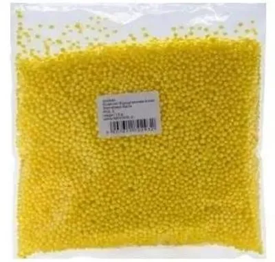 Productafbeelding van Gele polystyrenschuimblokjes, 4 mm dik, 10 gram