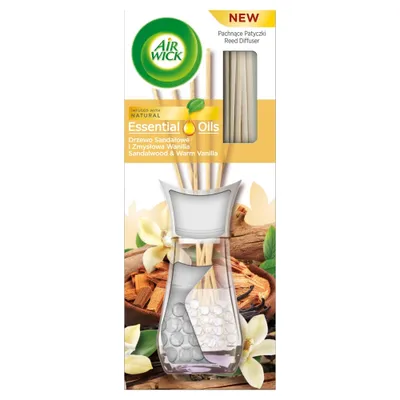 Obrázok produktu pre Air Wick Patyczki zapachowe Drzewo Sandałowe i Zmysłowa Wanilia, 30 ml