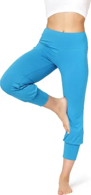 Produktbild von Bellivalini Haremshose Damen Yoga Capri Trainingshose BLV50-283 (Blau, M)