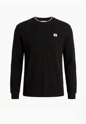 Produktbild von CALVIN KLEIN LV040EM217 LS WAFFLE BADGE CREWNK – Schwarz